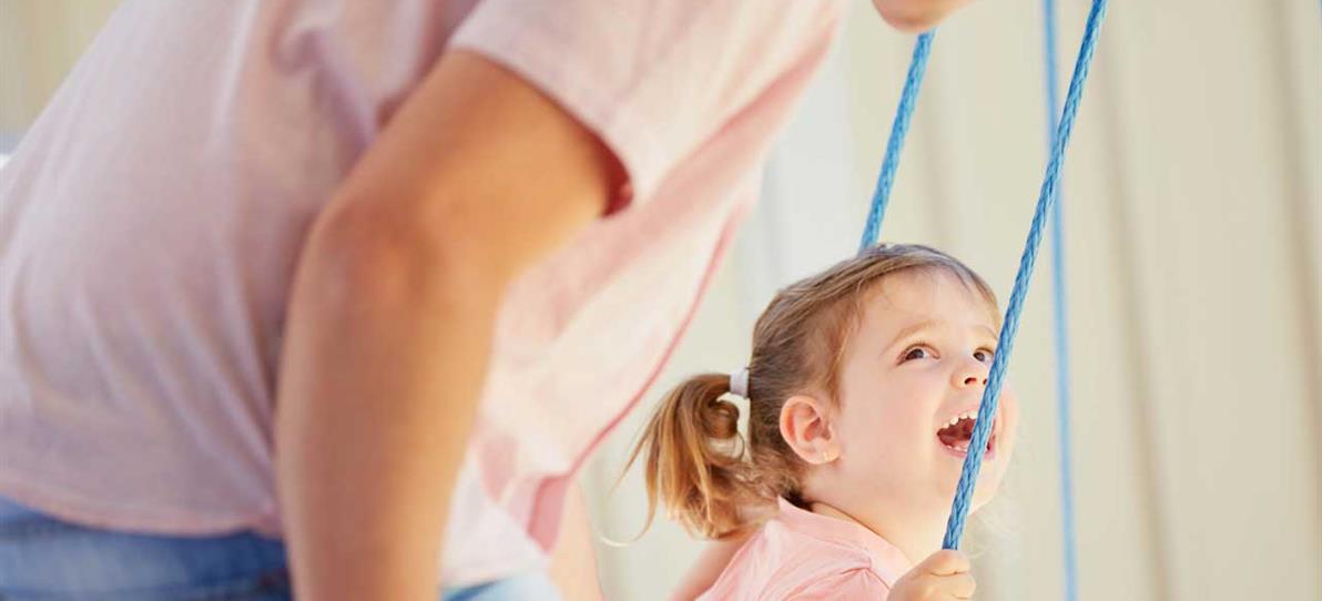 Child on swing