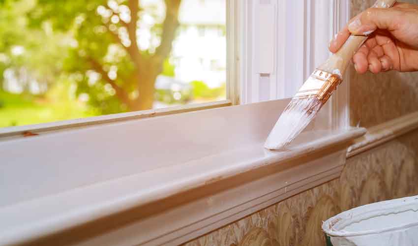 Painting window frame