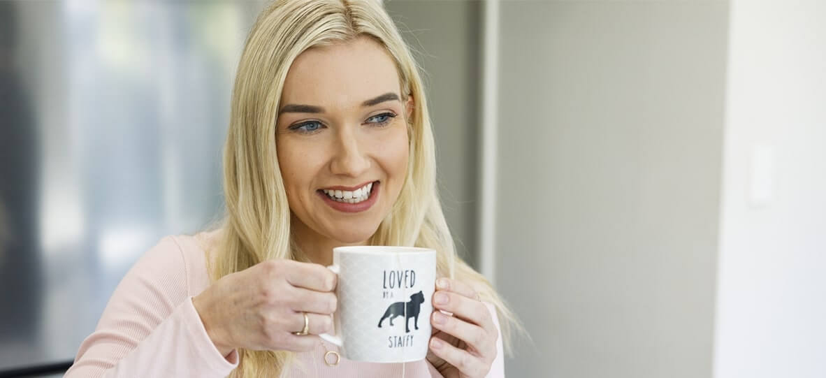 woman drinking tea