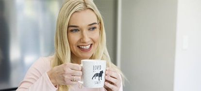 woman drinking tea