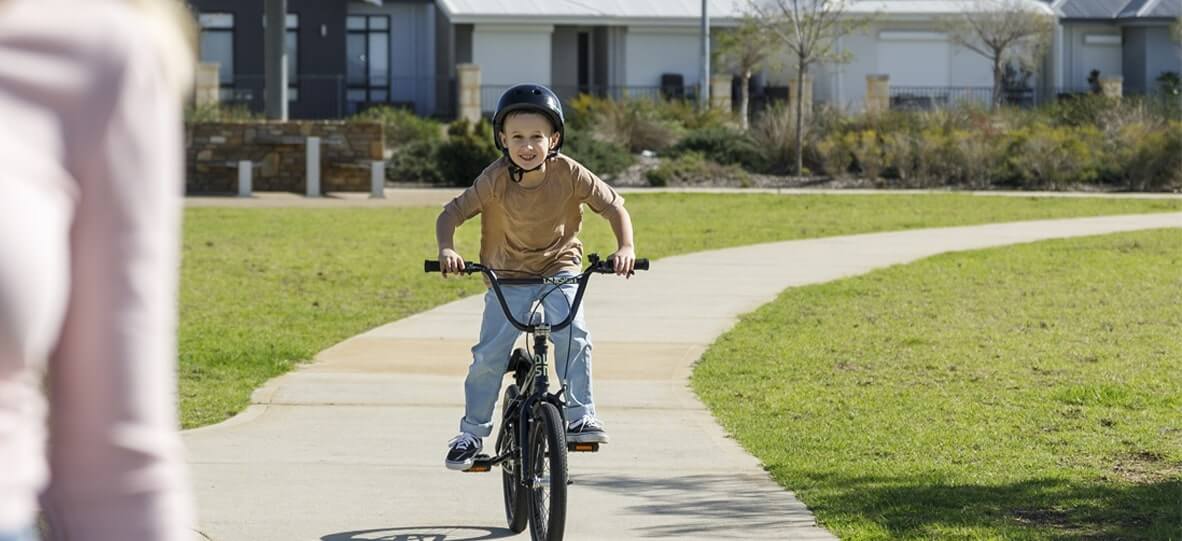 boy on bicycle