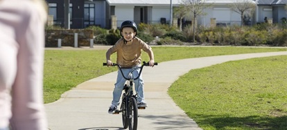 boy on bicycle