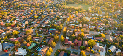 aerial view of neighbourhood