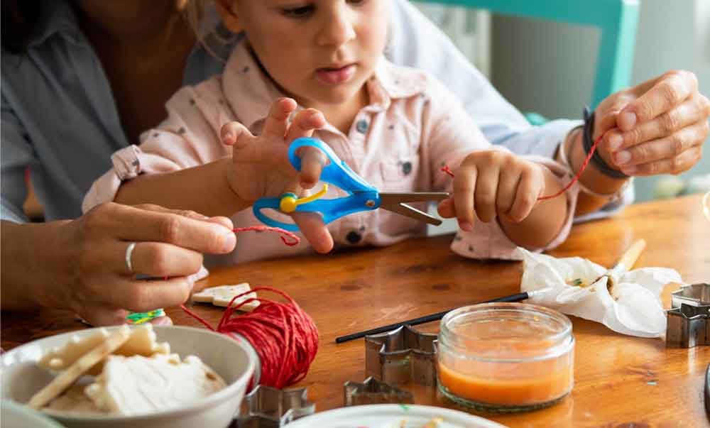 parent and child baking